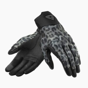 Spectrum Ladies Gloves Leopard-Dark Grey