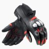 League 2 Gloves Black-Neon Red